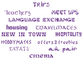 trips teachers meetup language exchange intercambio idiomas housing hospitality hobbymates expats aupair cinema